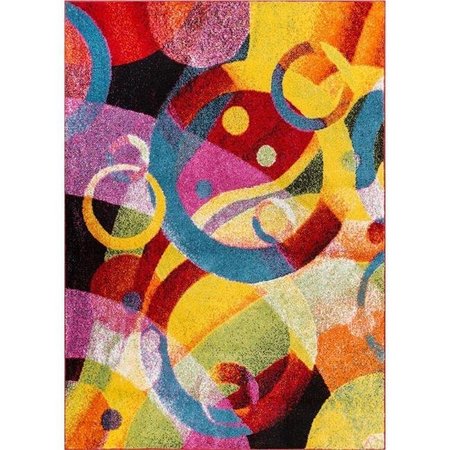 WELL WOVEN Well Woven VI81-5 Brilliant Modern Bright Rug; Multicolor - 5 ft. 3 in. x 7 ft. 3 in. VI81-5